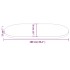 Tablero de mesa ovalado madera maciza de pino 100x50x2,5