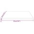 Tablero de mesa cuadrado madera maciza pino blanco 60x60x2,5