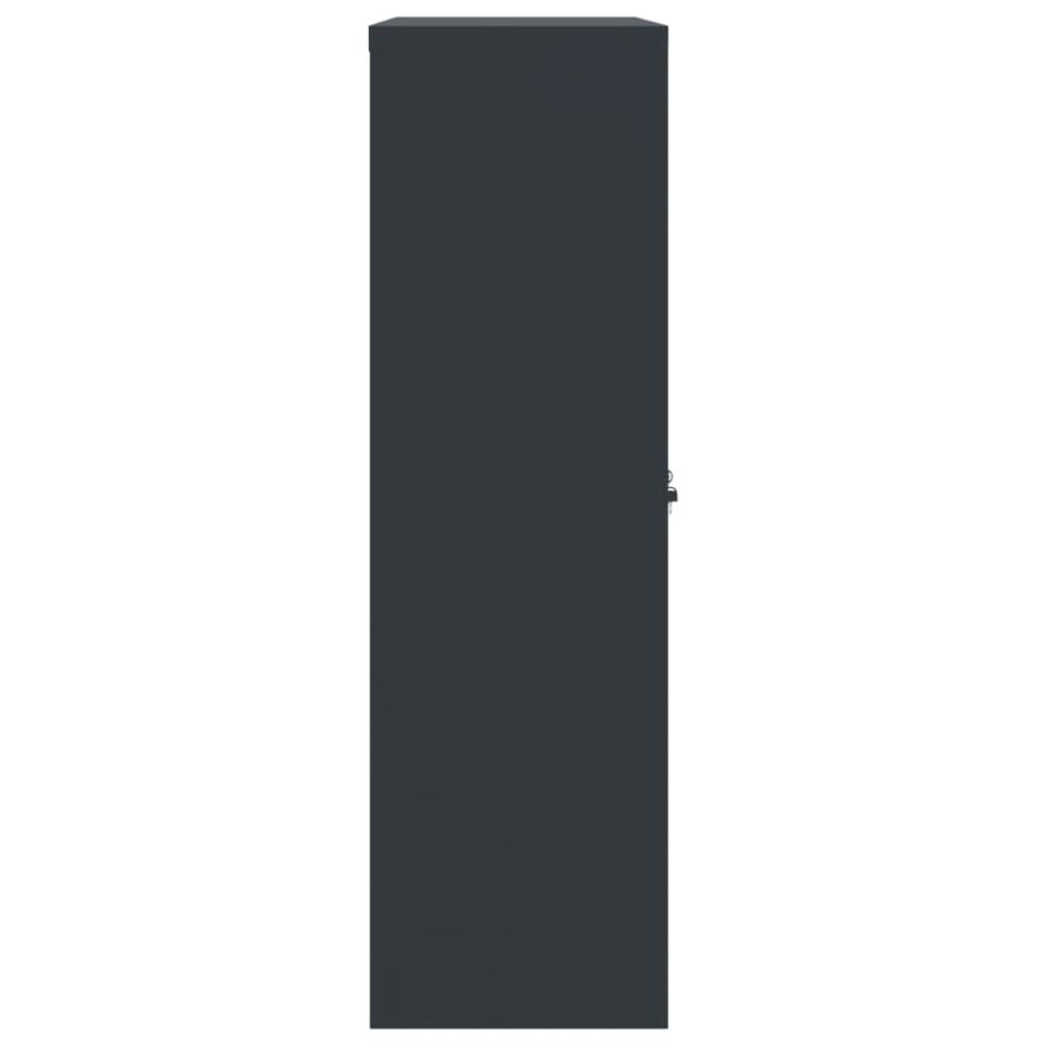 Armario archivador de acero gris antracita y blanco