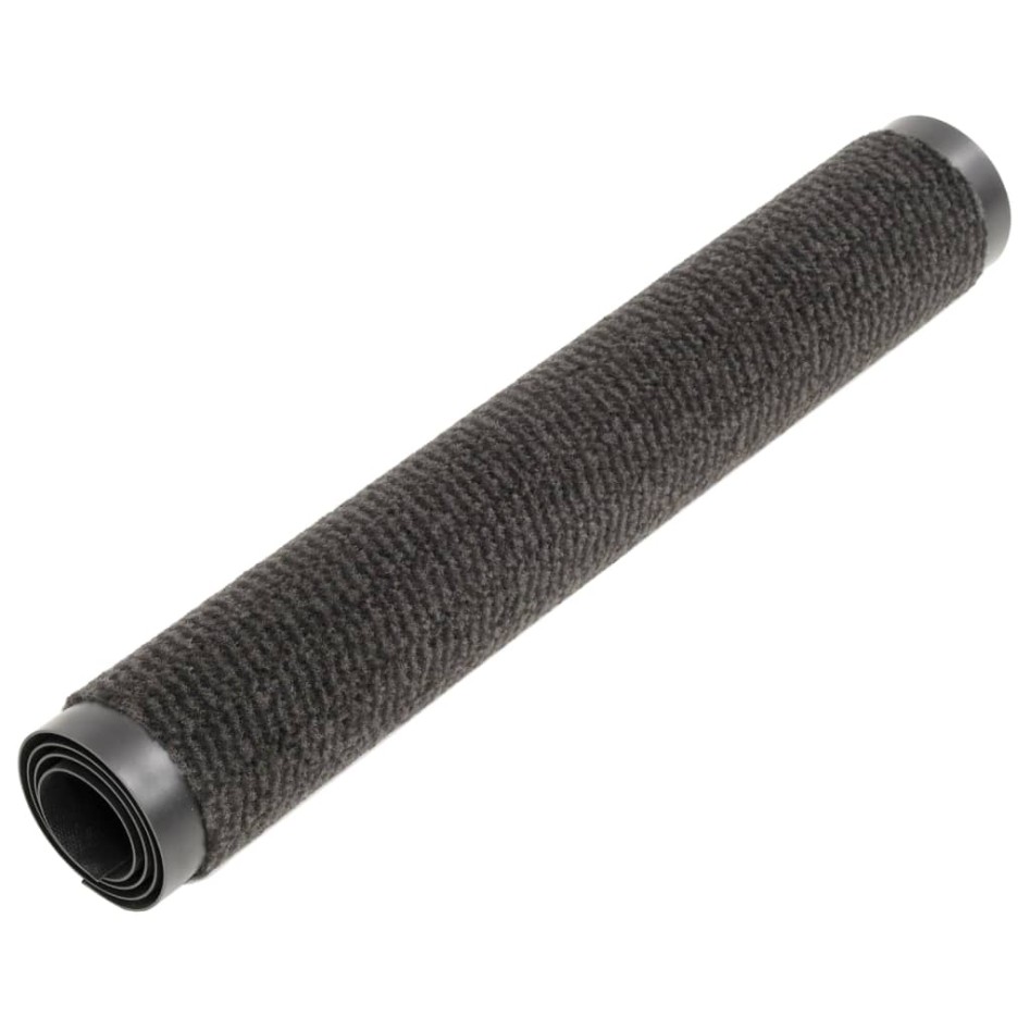 Alfombras de entrada rectangulares de nudo 2 uds negro