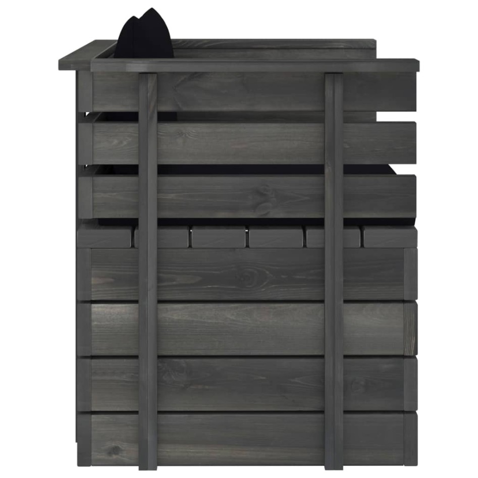 Sillón de jardín con cojines madera de