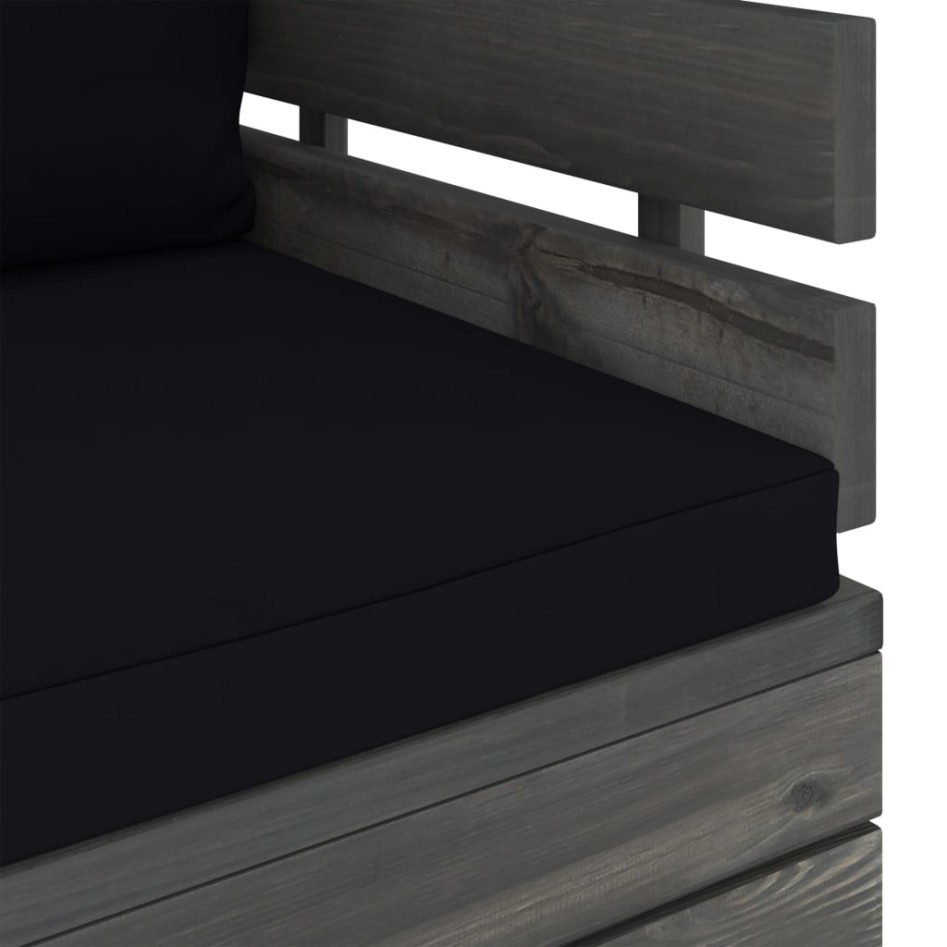 Sillón de jardín con cojines madera de