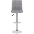 Taburete de cocina de tela gris