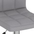 Taburete de cocina de tela gris