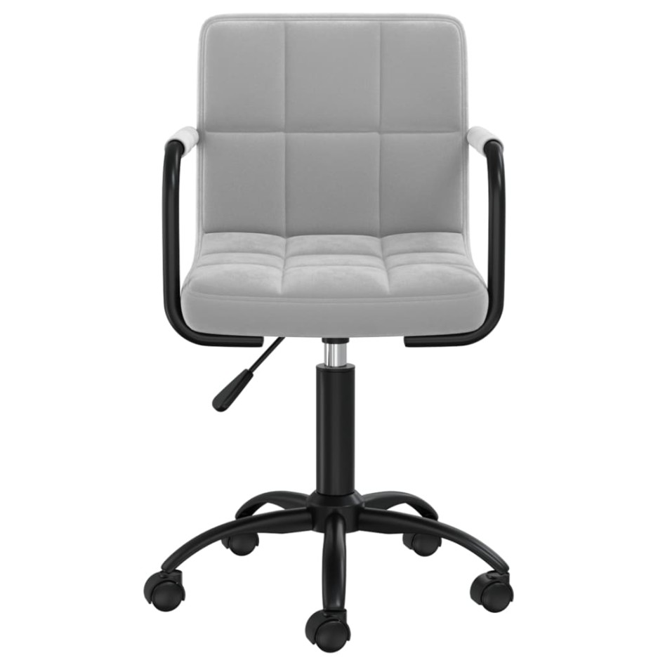 Silla de oficina giratoria de terciopelo gris