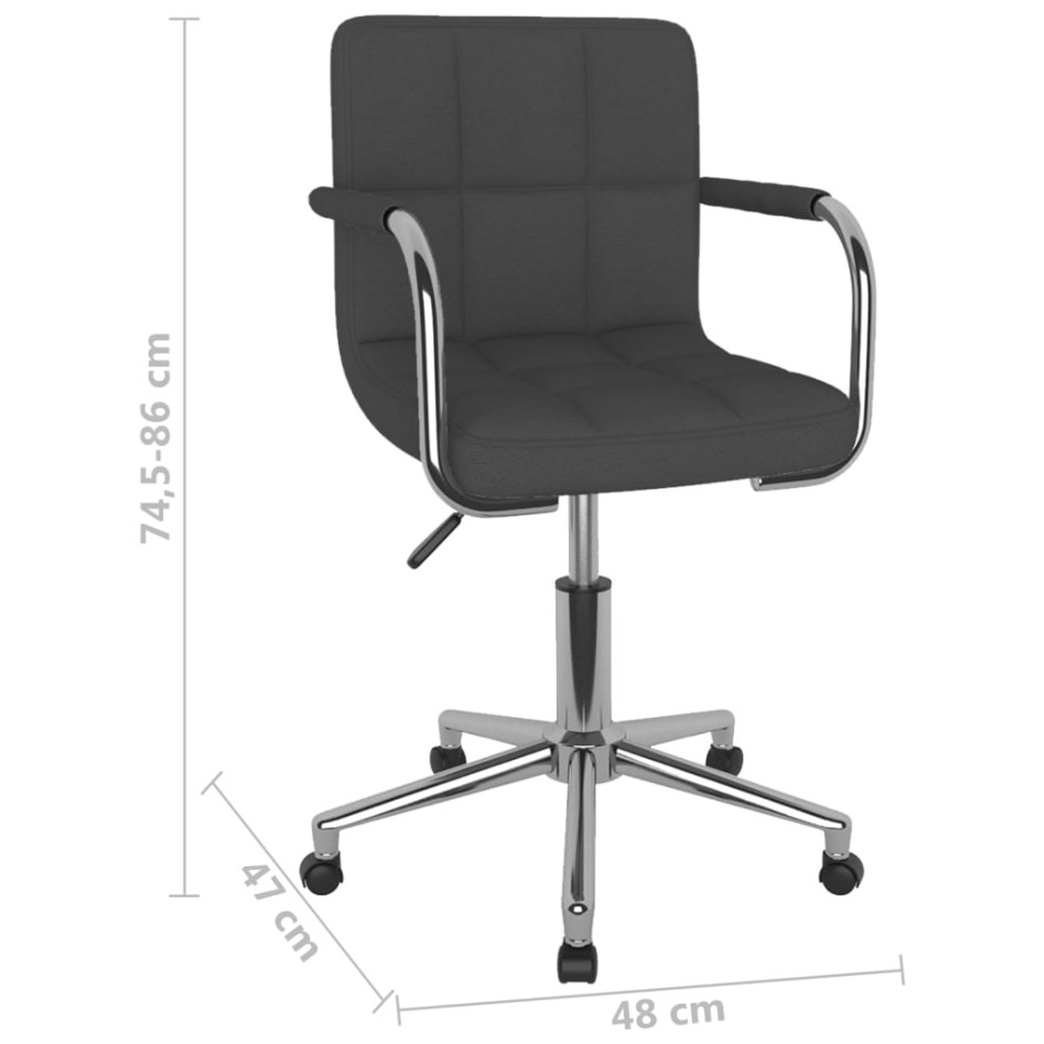Silla de oficina giratoria tela gris