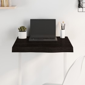 Tablero mesa madera roble tratada marrón oscuro 60x60x(2-6)