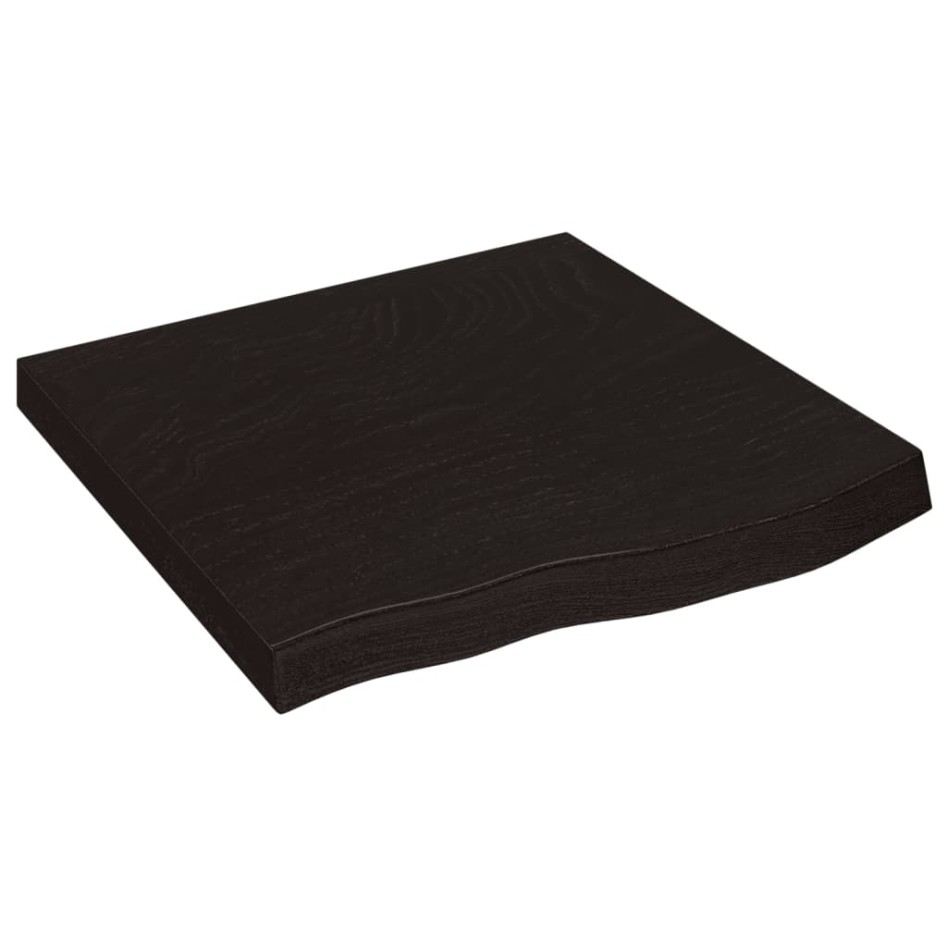 Tablero mesa madera roble tratada marrón oscuro 60x60x(2-6)