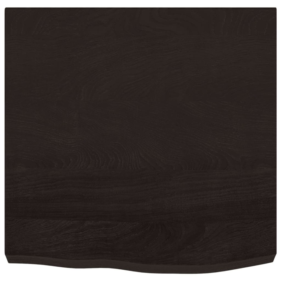 Tablero mesa madera roble tratada marrón oscuro 60x60x(2-6)