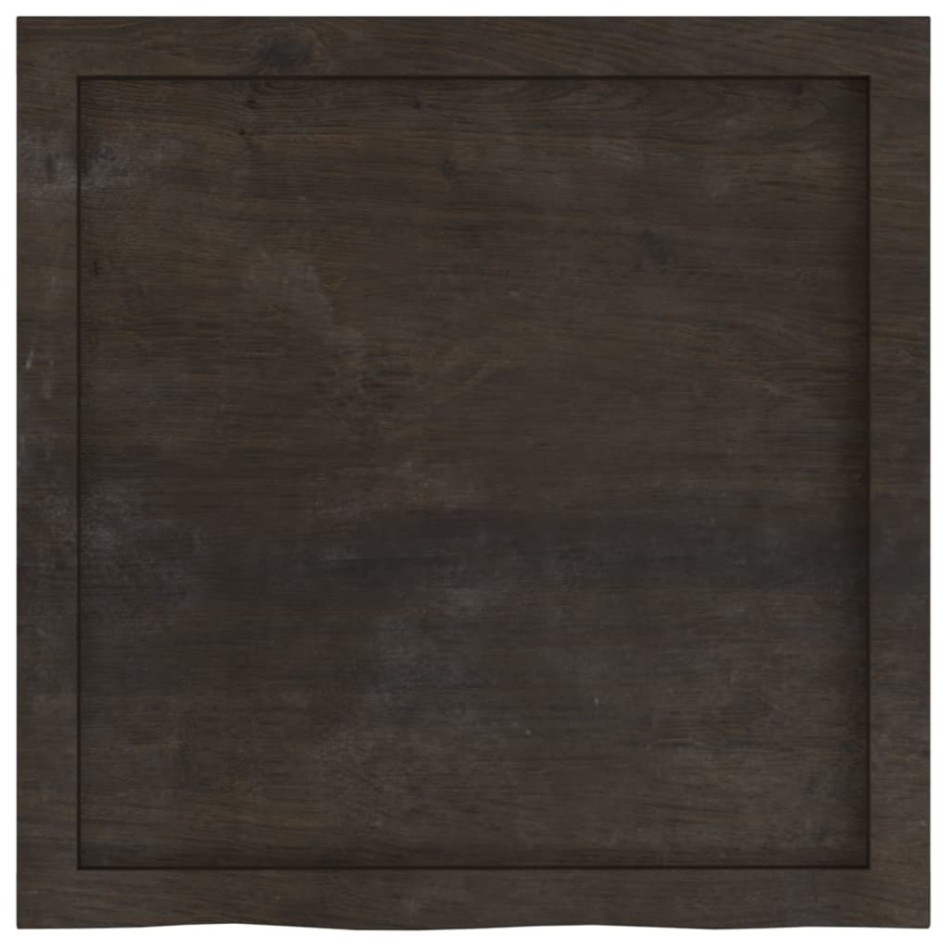 Tablero mesa madera roble tratada marrón oscuro 60x60x(2-6)