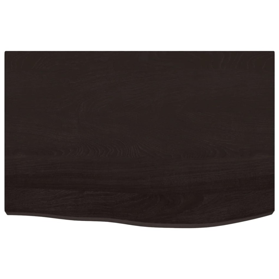 Tablero mesa madera roble tratada marrón oscuro 60x40x(2-4)