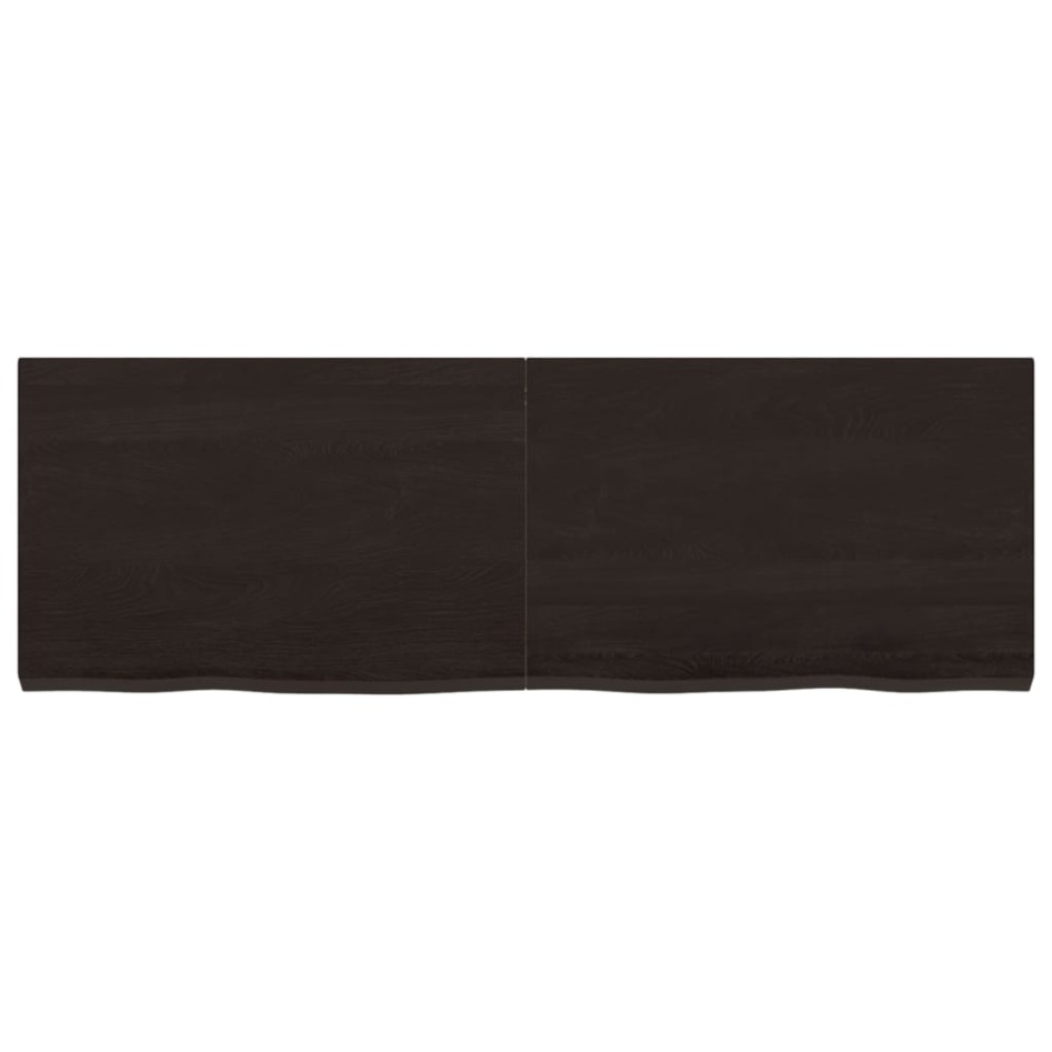 Tablero mesa madera roble tratada marrón oscuro 120x40x(2-4)