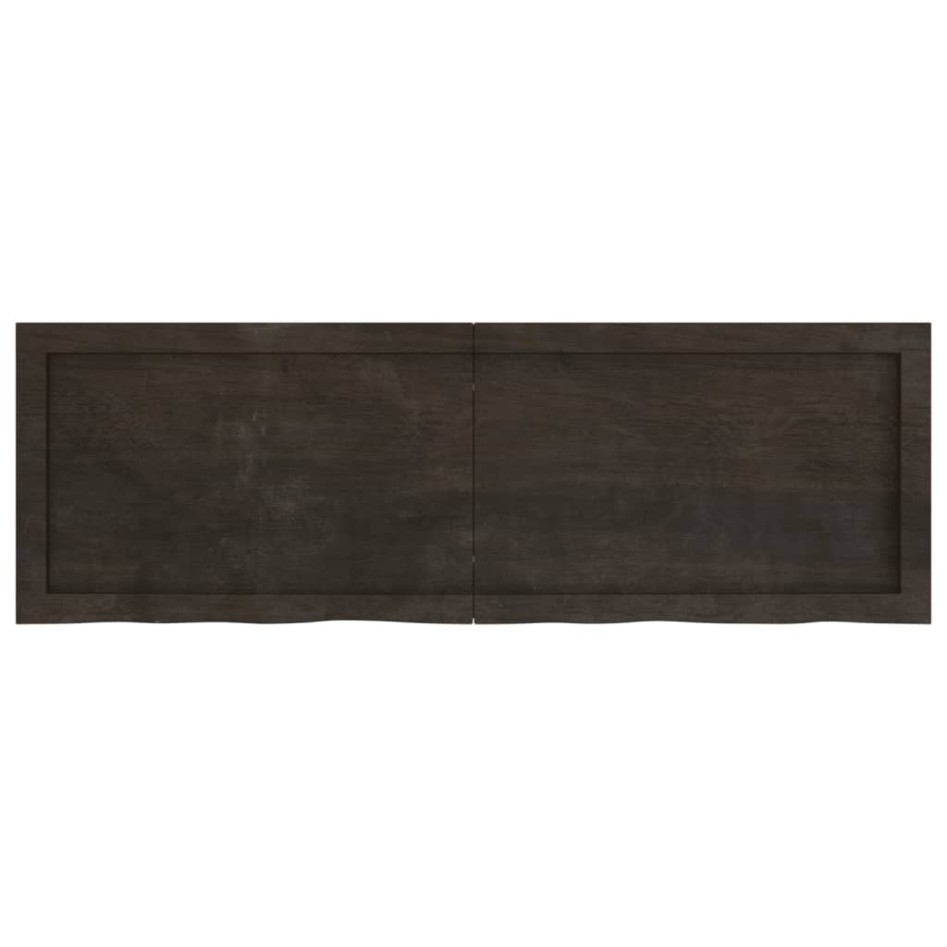 Tablero mesa madera roble tratada marrón oscuro 120x40x(2-4)