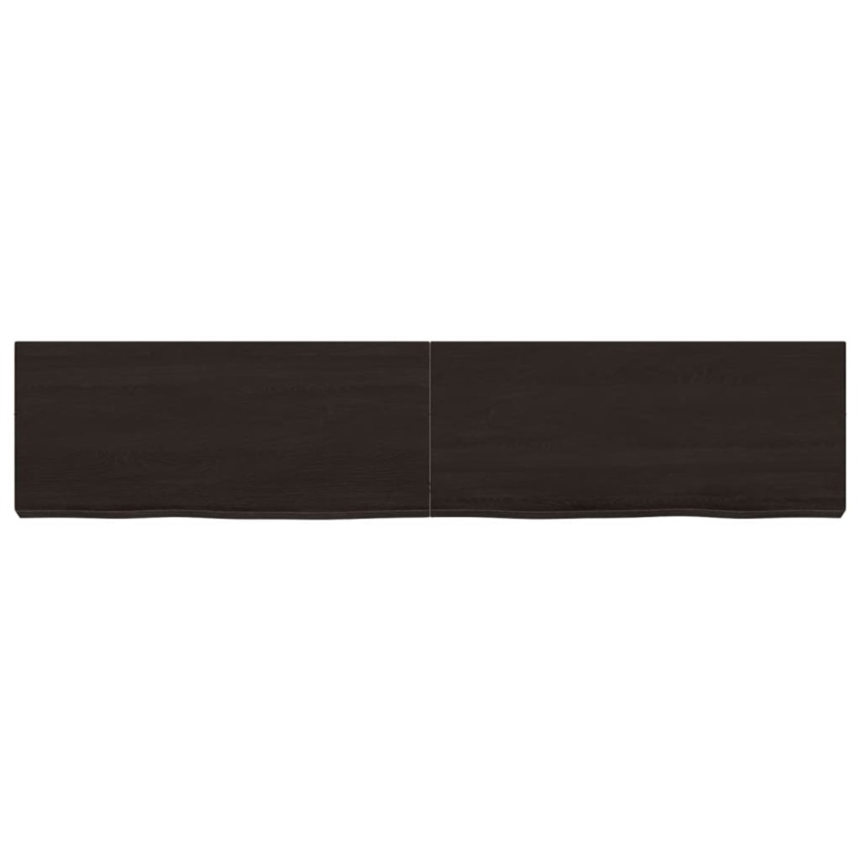 Encimera de baño madera tratada marrón oscuro 140x30x(2-6)