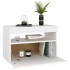 Mesita de noche luces LED 2 uds contrachapada blanco
