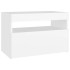 Mesita de noche luces LED 2 uds contrachapada blanco