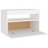 Mesita de noche luces LED 2 uds contrachapada blanco