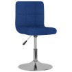 Silla de comedor giratoria tela azul