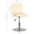 Silla de comedor giratoria tela color