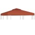 Toldo de cenador 2 niveles terracota 310 g/m² 3x3