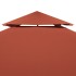 Toldo de cenador 2 niveles terracota 310 g/m² 3x3