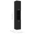 Armario de baño madera contrachapada negro 30x30x179