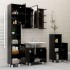 Armario de baño madera contrachapada negro 30x30x179