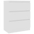 Aparador de madera contrachapada blanco 60x35x76