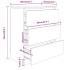 Aparador de madera contrachapada blanco 60x35x76