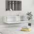 Mueble de TV madera de ingeniería blanco 120x30x30