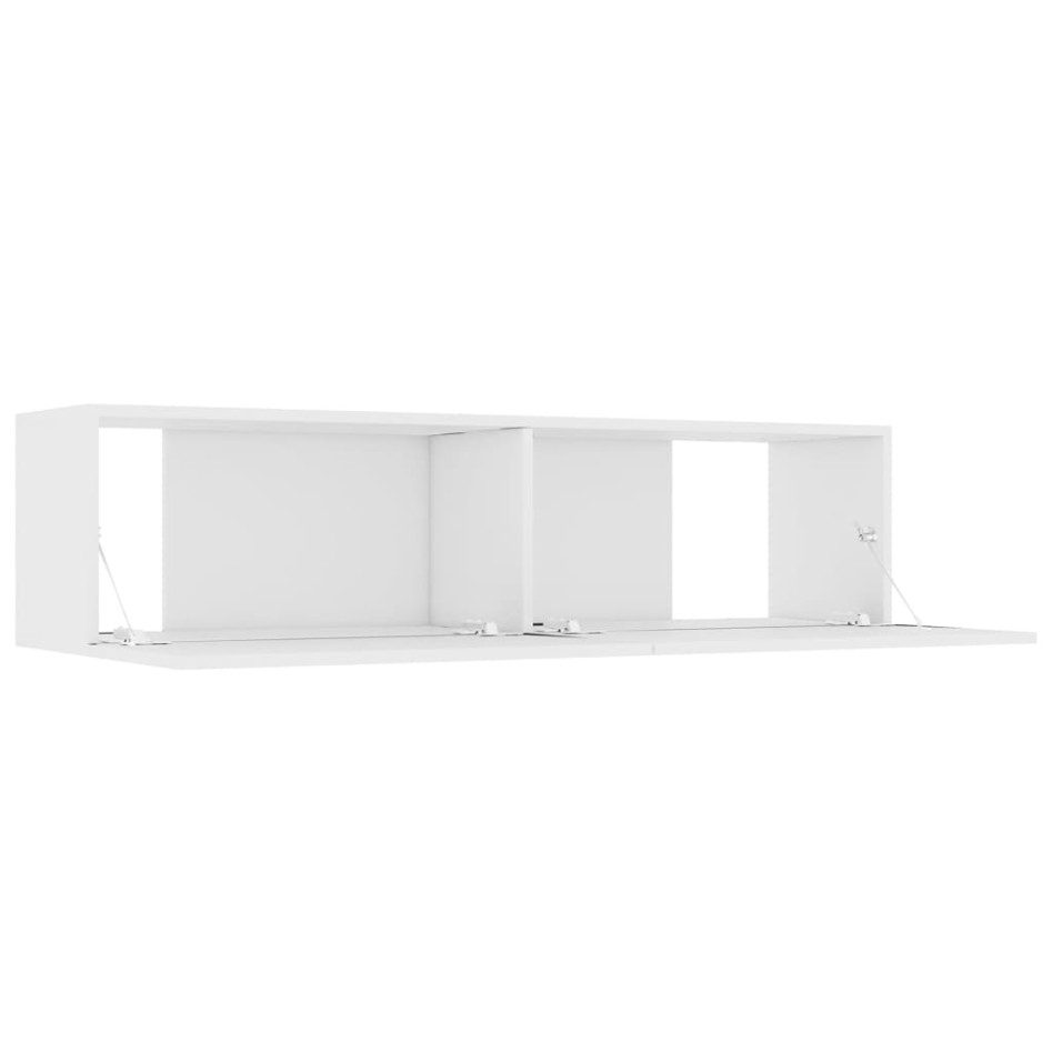 Mueble de TV madera de ingeniería blanco 120x30x30