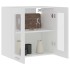 Armario colgante vidrio y madera ingeniería blanco 60x31x60