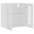 Armario colgante vidrio y madera ingeniería blanco 60x31x60