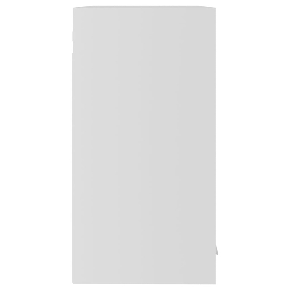 Armario colgante vidrio y madera ingeniería blanco 60x31x60