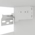 Armario colgante vidrio y madera ingeniería blanco 60x31x60