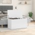 Baúl almacenaje madera contrachapada blanco brillo 84x42x46