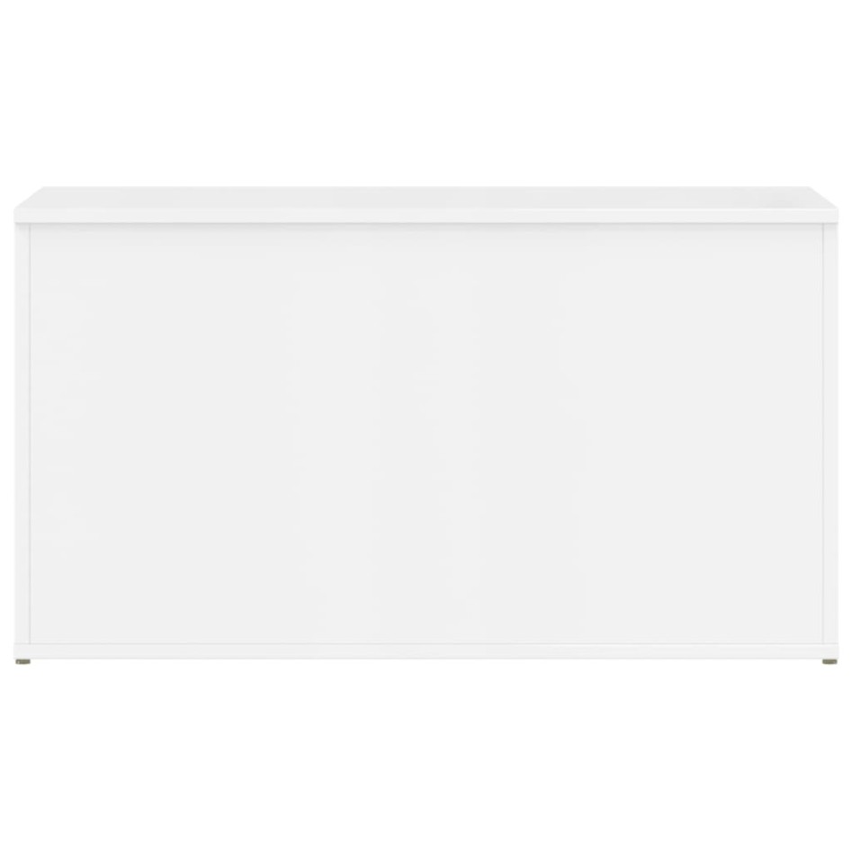 Baúl almacenaje madera contrachapada blanco brillo 84x42x46