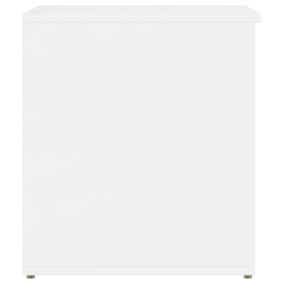 Baúl almacenaje madera contrachapada blanco brillo 84x42x46