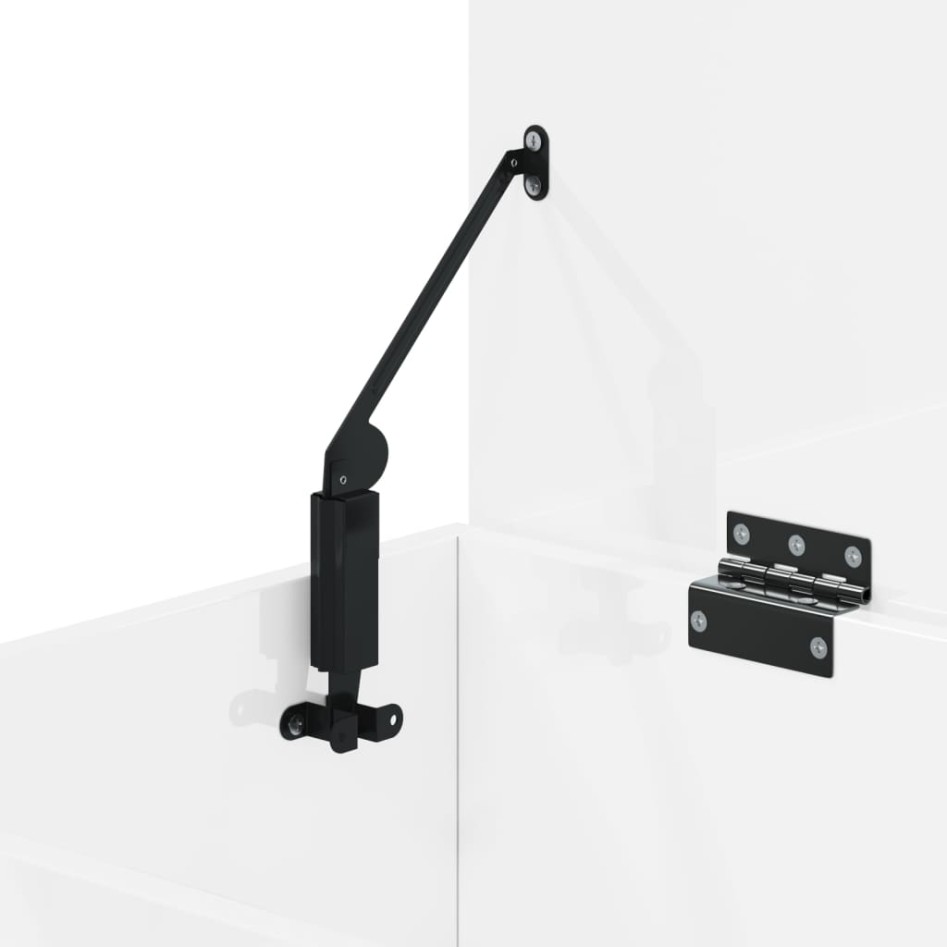 Baúl almacenaje madera contrachapada blanco brillo 84x42x46