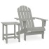 Silla con otomana y mesa jardín Adirondack abeto macizo