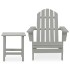 Silla con otomana y mesa jardín Adirondack abeto macizo