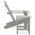 Silla con otomana y mesa jardín Adirondack abeto macizo