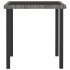 Mesa de comedor para jardín ratán sintético gris 70x70x73