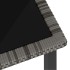 Mesa de comedor para jardín ratán sintético gris 70x70x73