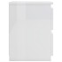 Mesitas de noche 2 uds aglomerado blanco brillante 30x30x40