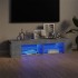 Mueble de TV con luces LED gris hormigón 135x39x30