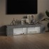 Mueble de TV con luces LED gris hormigón 135x39x30