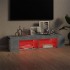Mueble de TV con luces LED gris hormigón 135x39x30