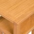 Mesa auxiliar con estante de madera de roble maciza