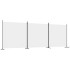 Biombo divisor de 3 paneles de tela blanco 525x180